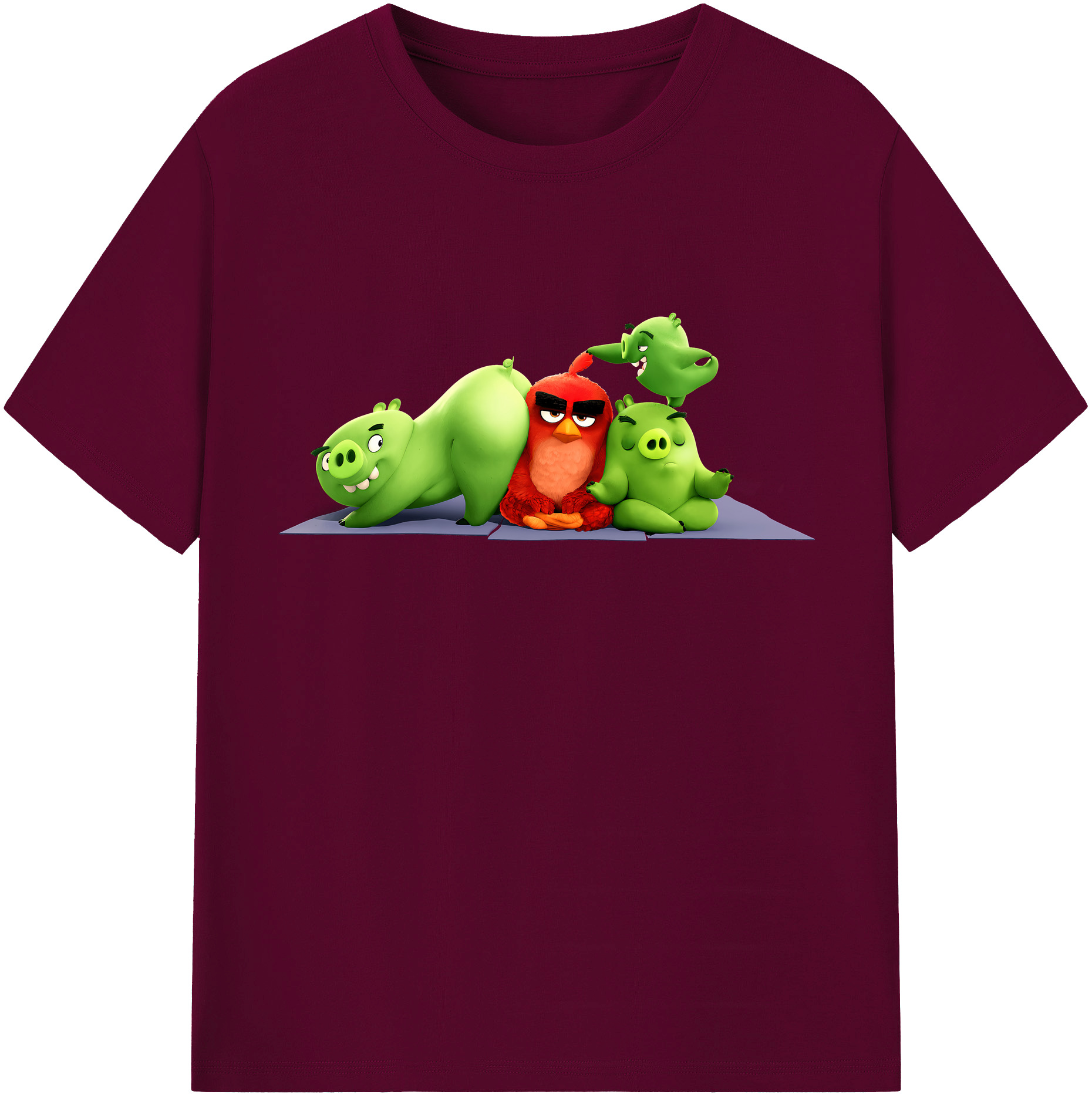 （画像用） Angry Birds アングリーバード レディースカジュアルプリントTシャツ（綿100％）